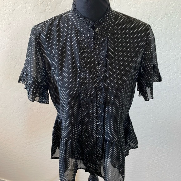 Polka dot peplum top - Picture 4 of 8